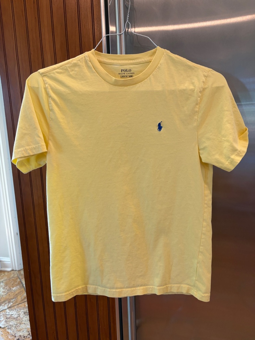 Polo by Ralph Lauren Pale Yellow Short Sleeve Crew Tee with Navy Pony